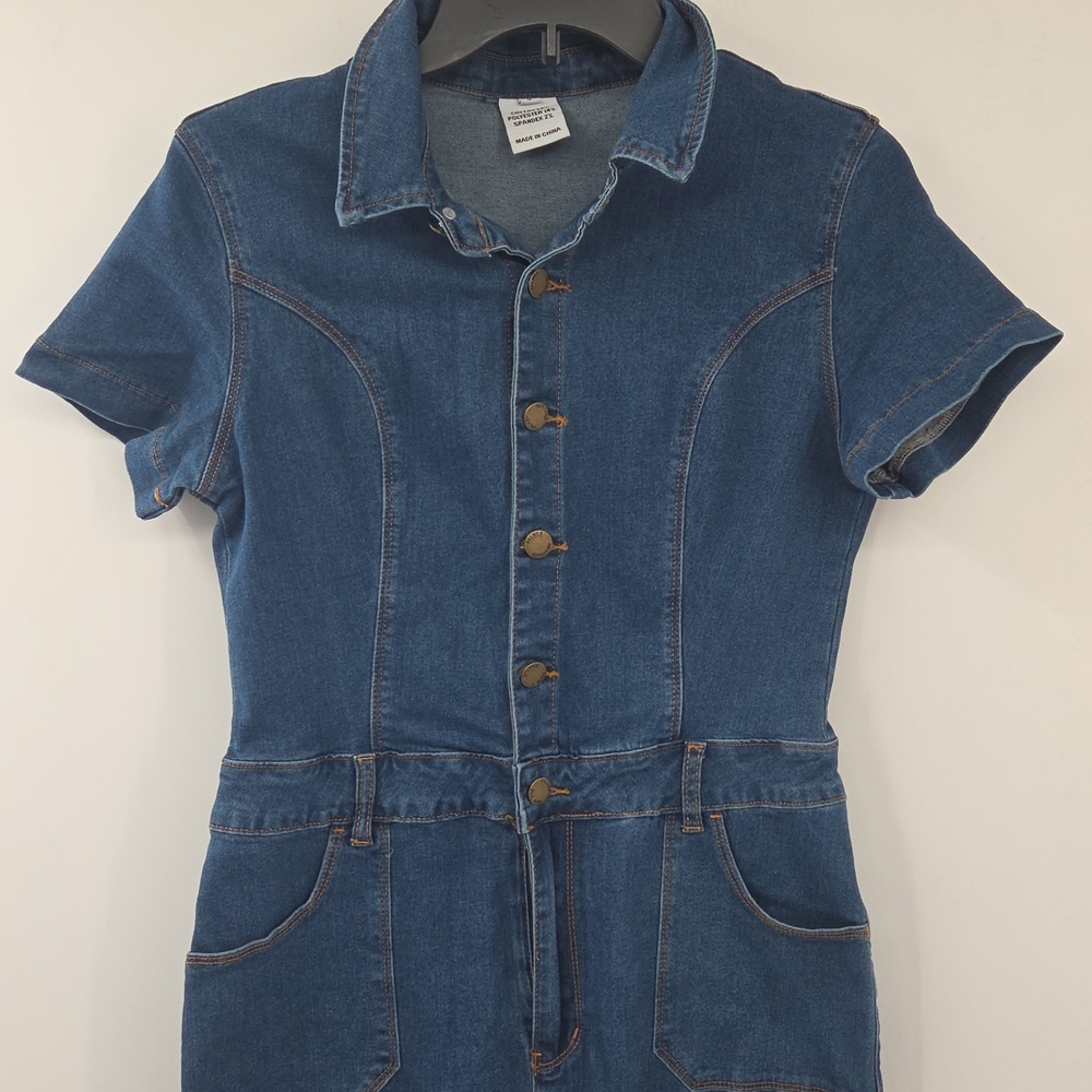 Women's  Denim Jumpsuit - Picture 8 of 16